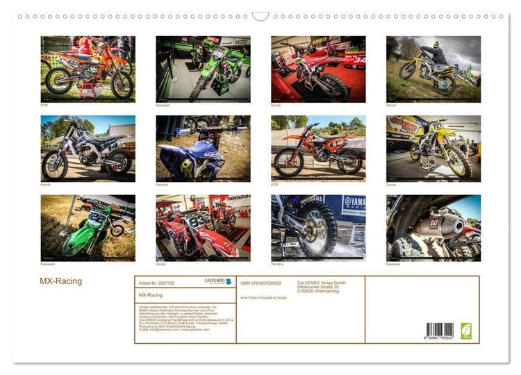 Produktbild: MX-Racing (Wandkalender 2026 DIN A2 quer), CALVENDO Monatskalender