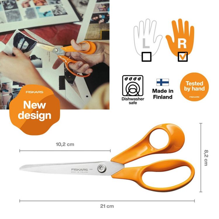 Produktbild: Fiskars Universalschere Classic Universal-Bastel- und Stoffschere, 21cm, Rechtsh&auml;nder