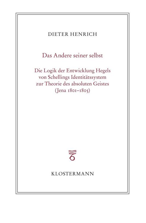 Produktbild: Das Andere seiner selbst