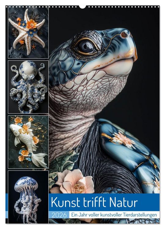 Produktbild: Kunst trifft Natur (Wandkalender 2026 DIN A2 hoch), CALVENDO Monatskalender