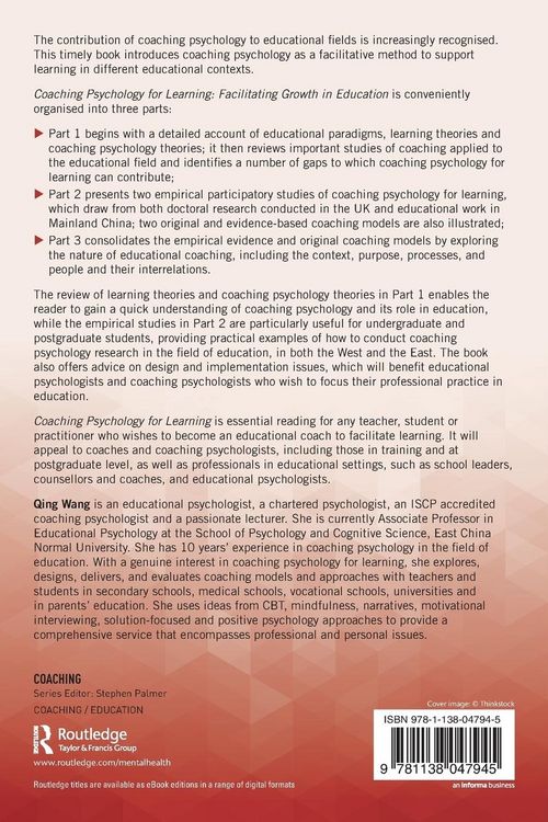 Produktbild: Coaching Psychology for Learning