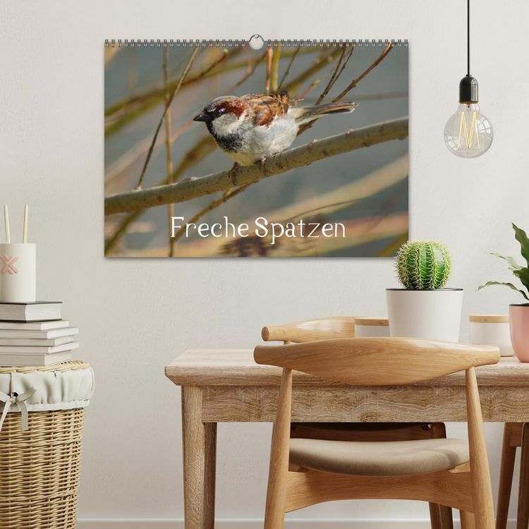 Produktbild: Freche Spatzen (Wandkalender 2026 DIN A3 quer), CALVENDO Monatskalender