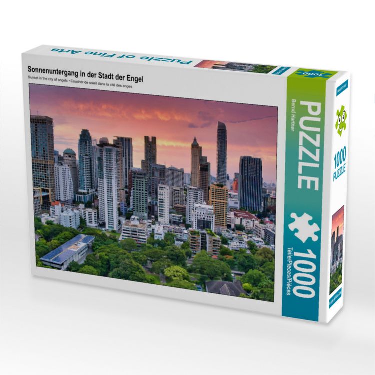 Produktbild: CALVENDO Puzzle Sonnenuntergang in der Stadt der Engel | 1000 Teile Lege-Gr&ouml;&szlig;e 64x48cm Foto-Puzzle f&uuml;r gl&uuml;ckliche Stunden