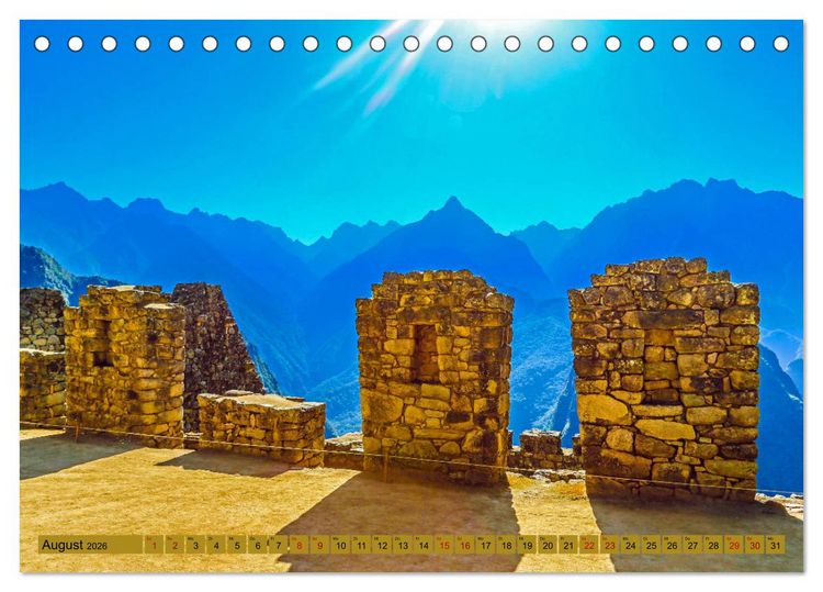 Produktbild: Urlaub in Peru (Tischkalender 2026 DIN A5 quer), CALVENDO Monatskalender