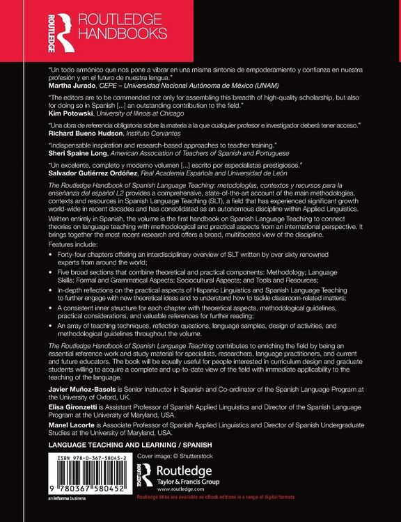 Produktbild: The Routledge Handbook of Spanish Language Teaching