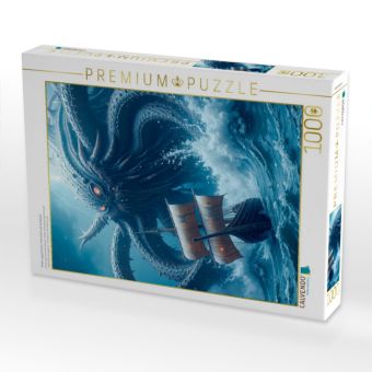 Produktbild: CALVENDO Puzzle Kraken, gigantischer Tintenfisch mit Tentakeln | 1000 Teile Lege-Gr&ouml;&szlig;e 64x48cm Foto-Puzzle f&uuml;r gl&uuml;ckliche Stunden