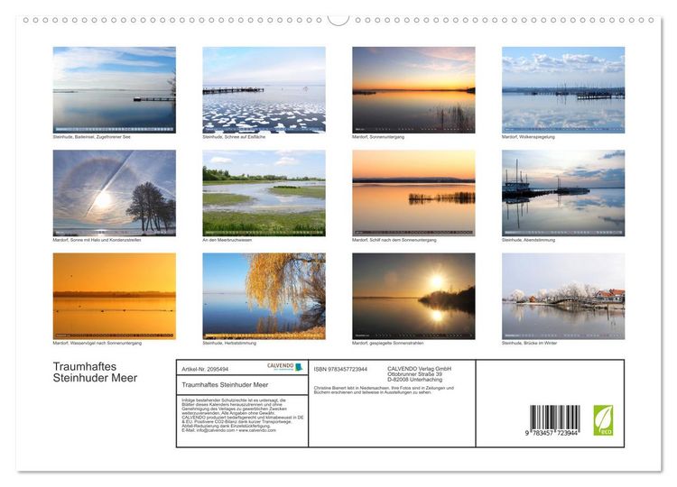 Produktbild: Traumhaftes Steinhuder Meer (hochwertiger Premium Wandkalender 2026 DIN A2 quer), Kunstdruck in Hochglanz