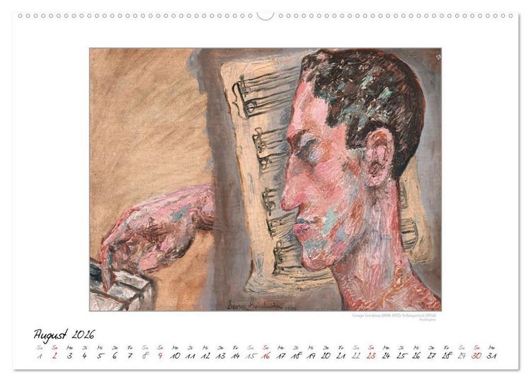 Produktbild: KlangFarben - Musik im Bild Kunstkalender (hochwertiger Premium Wandkalender 2026 DIN A2 quer), Kunstdruck in Hochglanz