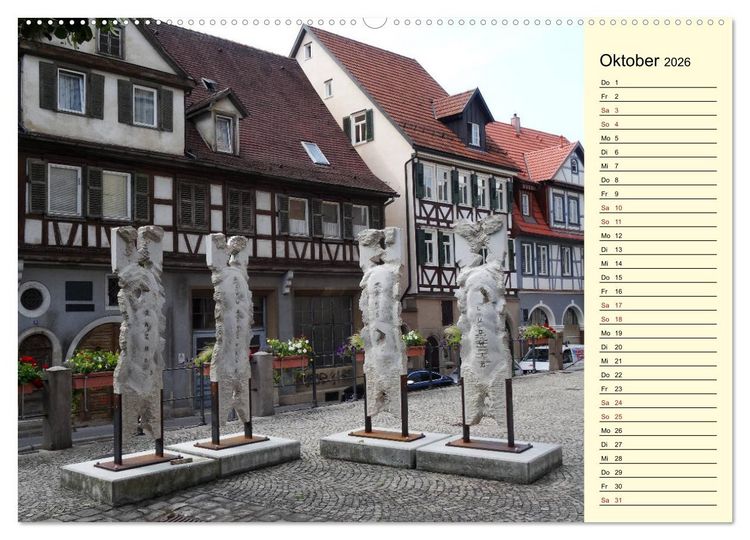 Produktbild: Unterwegs in Schorndorf (Wandkalender 2026 DIN A2 quer), CALVENDO Monatskalender