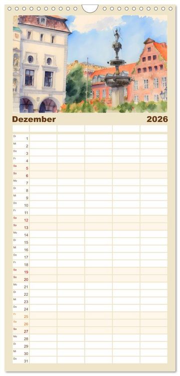 Produktbild: Familienplaner 2026 - Zauberhaftes L&uuml;neburg mit 5 Spalten (Wandkalender, 21 x 45 cm) CALVENDO
