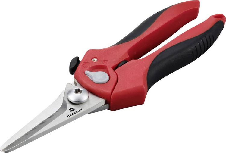 Produktbild: TOOLCRAFT TO-9625917 Universalschere 205mm Rot, Schwarz