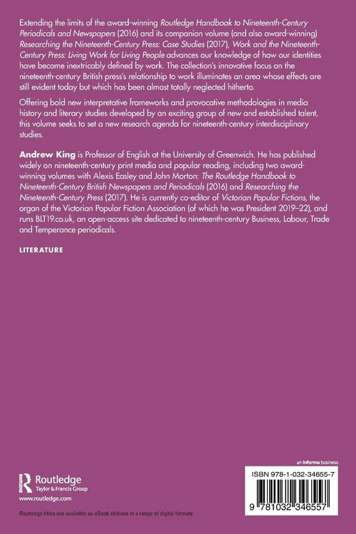 Produktbild: Work and the Nineteenth-Century Press