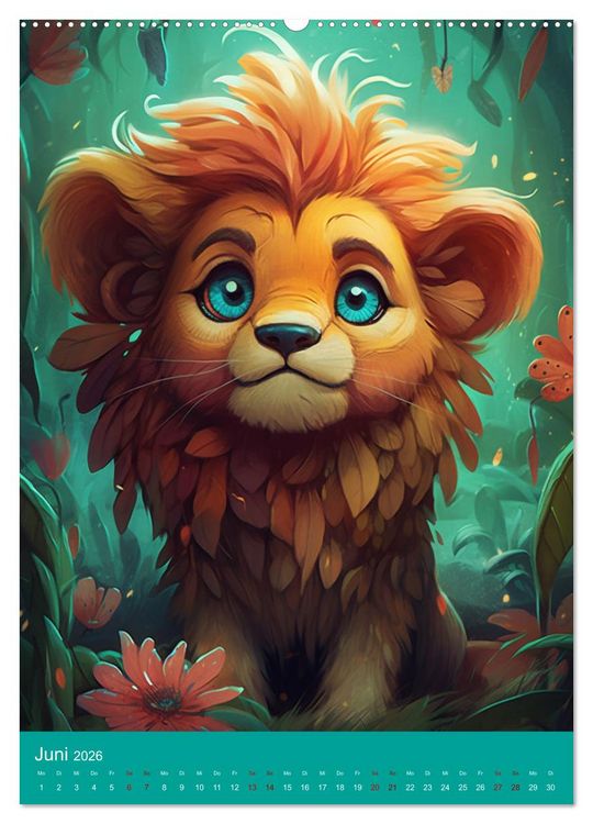 Produktbild: Tierisch gute Illustrationen wie aus einer anderen Welt (hochwertiger Premium Wandkalender 2026 DIN A2 hoch), Kunstdruck in Hochglanz