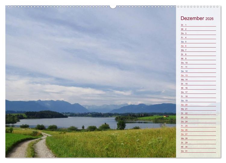 Produktbild: Murnau und das Blaue Land - Aquarelle und Fotografien (Wandkalender 2026 DIN A2 quer), CALVENDO Monatskalender