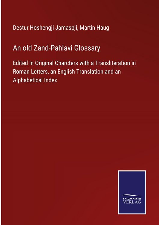 Produktbild: An old Zand-Pahlavi Glossary