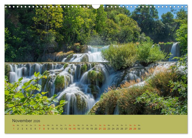 Produktbild: Nationalpark Krka - Wasser-Wunderwelt in Dalmatien (Wandkalender 2026 DIN A3 quer), CALVENDO Monatskalender