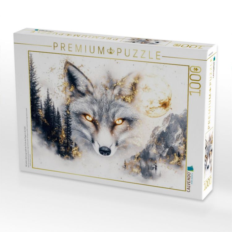 Produktbild: CALVENDO Puzzle Mit jedem Atemzug webt der Fuchs die Magie in die Welt | 1000 Teile Lege-Gr&ouml;&szlig;e 64x48cm Foto-Puzzle f&uuml;r gl&uuml;ckliche Stunden