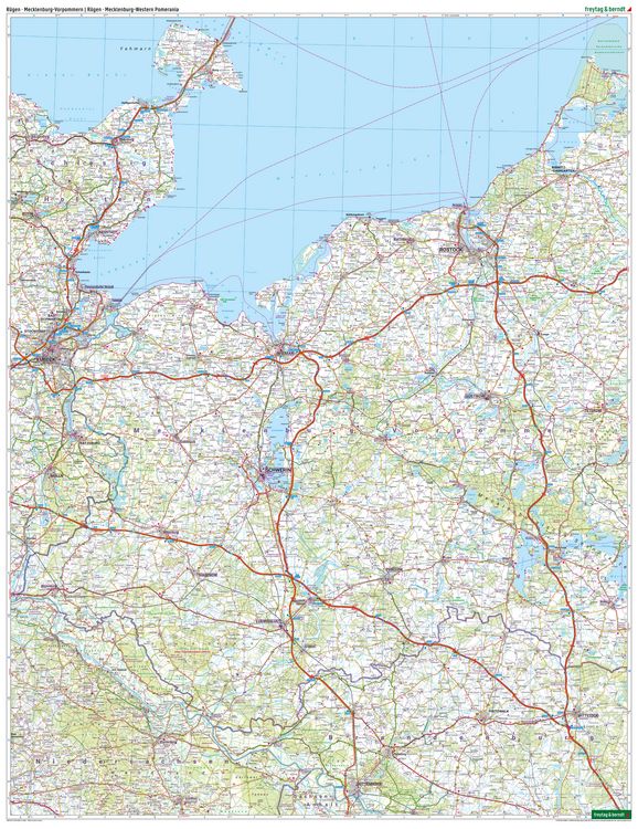 Produktbild: freytag & berndt Stra&szlig;enkarte R&uuml;gen - Mecklenburg-Vorpommern 1:150.000