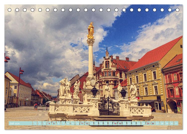 Produktbild: Maribor - Entspannde Stadt am Ufer der Drau (Tischkalender 2026 DIN A5 quer), CALVENDO Monatskalender