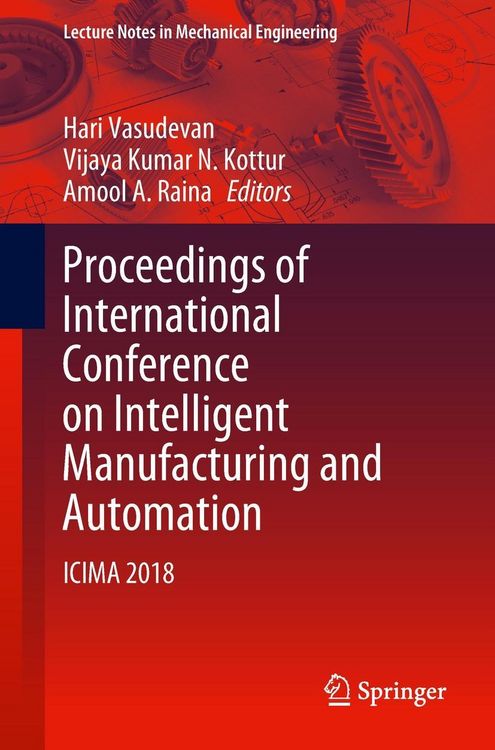 Produktbild: Proceedings of International Conference on Intelligent Manufacturing and Automation