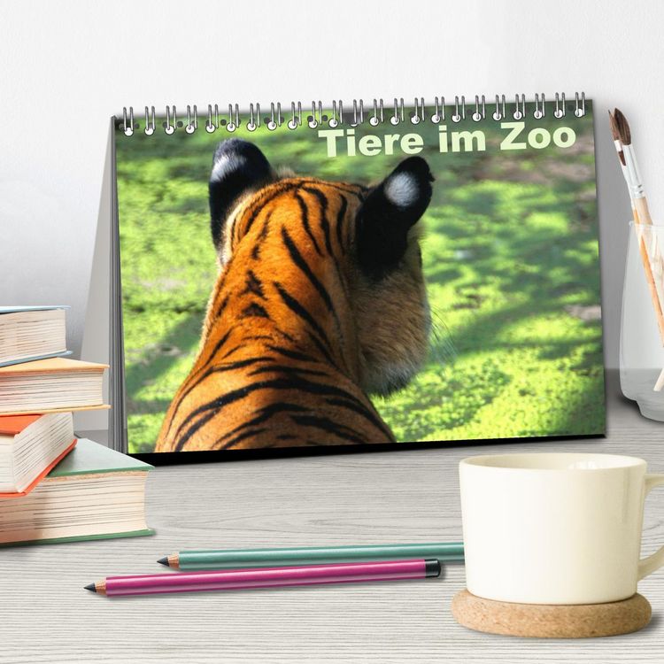Produktbild: Tiere im Zoo (Tischkalender 2026 DIN A5 quer), CALVENDO Monatskalender