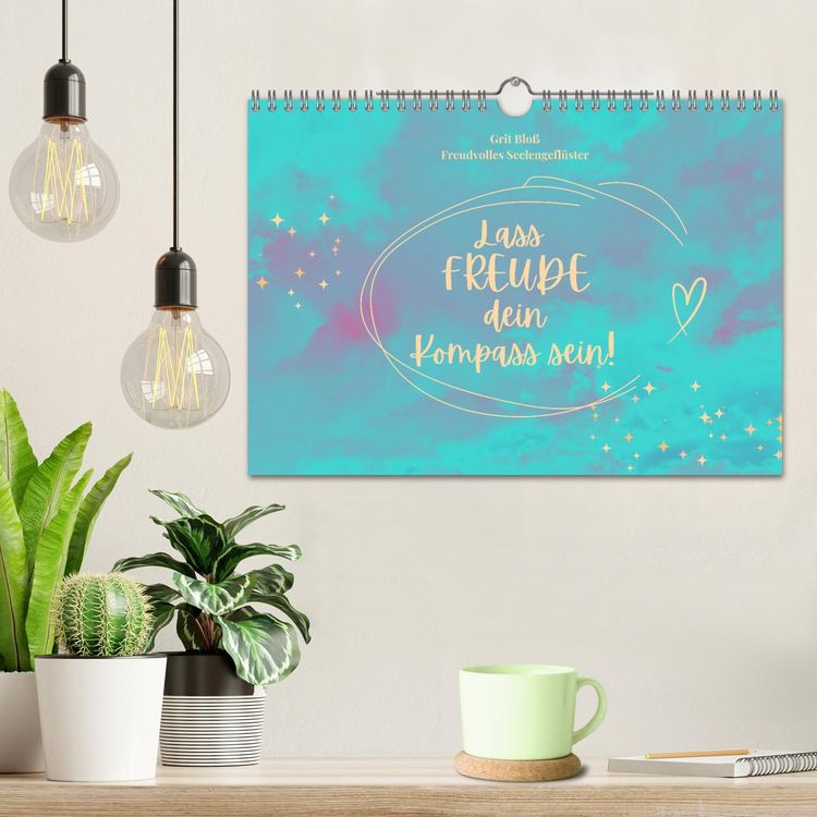 Produktbild: Lass Freude dein Kompass sein (Wandkalender 2026 DIN A4 quer), CALVENDO Monatskalender