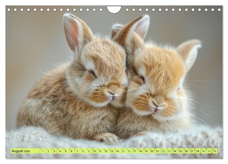 Produktbild: Kaninchen - Liebenswerte Fellb&auml;llchen (Wandkalender 2026 DIN A4 quer), CALVENDO Monatskalender