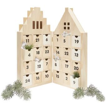 Produktbild: Adventskalender-Haus, mit 24 Schubladen,