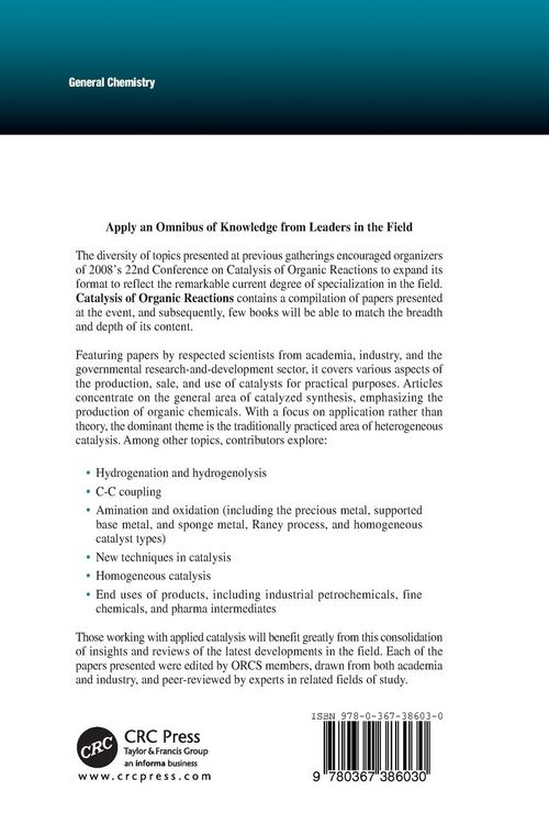 Produktbild: Catalysis of Organic Reactions