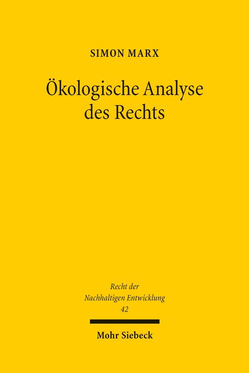 Produktbild: &Ouml;kologische Analyse des Rechts