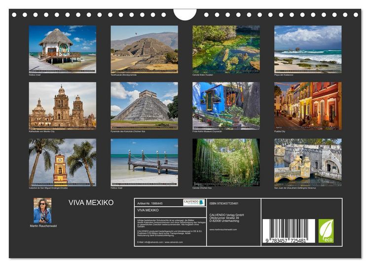 Produktbild: VIVA MEXIKO (Wandkalender 2026 DIN A4 quer), CALVENDO Monatskalender
