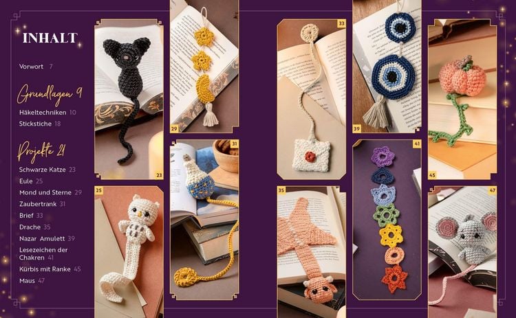 Produktbild: Magische Amigurumi-Lesezeichen h&auml;keln