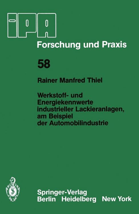 Produktbild: Werkstoff- und Energiekennwerte industrieller Lackieranlagen, am Beispiel der Automobilindustrie