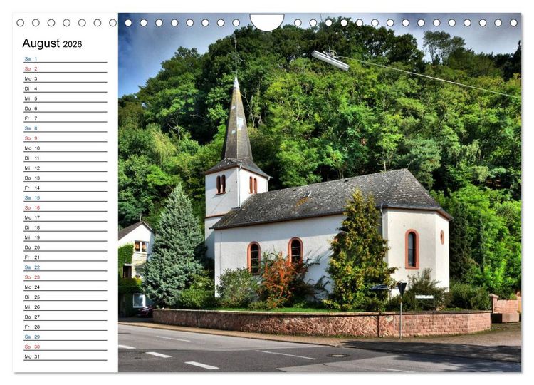 Produktbild: Sa(ar)krale Baukunst - Kapellen im Saarland (Wandkalender 2026 DIN A4 quer), CALVENDO Monatskalender