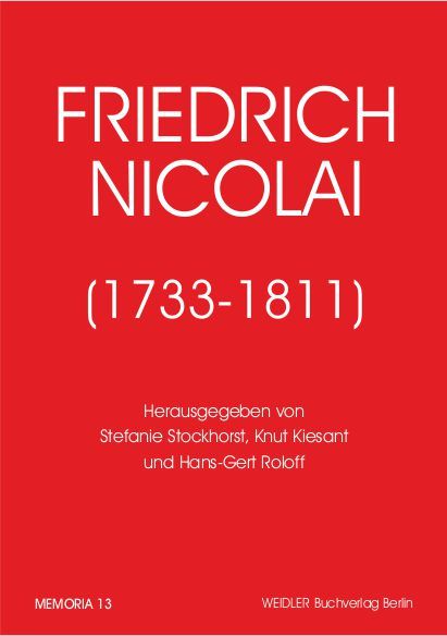 Produktbild: Friedrich Nicolai (1733-1811)