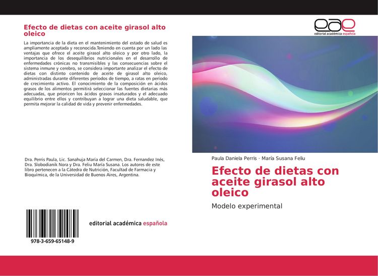 Produktbild: Efecto de dietas con aceite girasol alto oleico