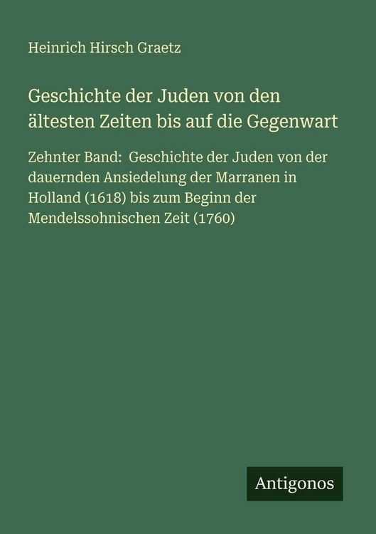 Produktbild: Geschichte der Juden von den &auml;ltesten Zeiten bis auf die Gegenwart