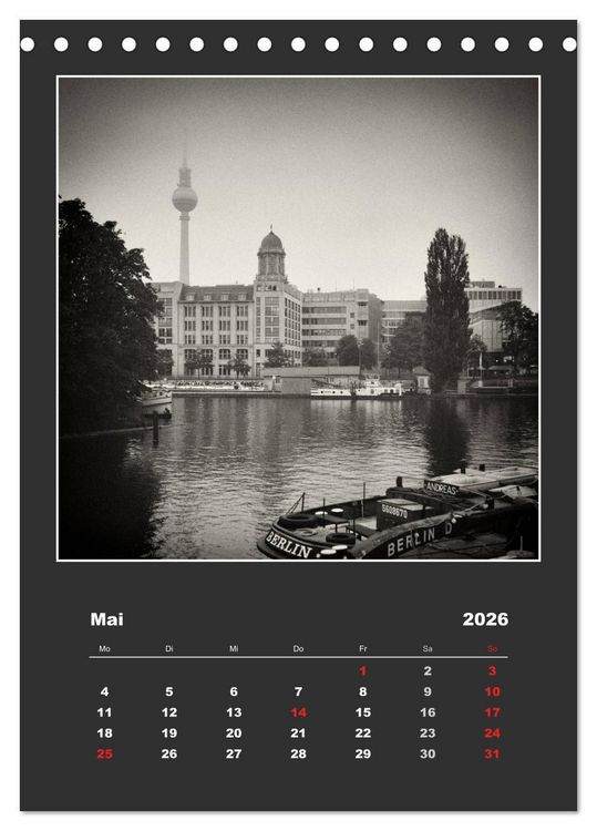 Produktbild: Berlin - Portrait einer Stadt (Tischkalender 2026 DIN A5 hoch), CALVENDO Monatskalender