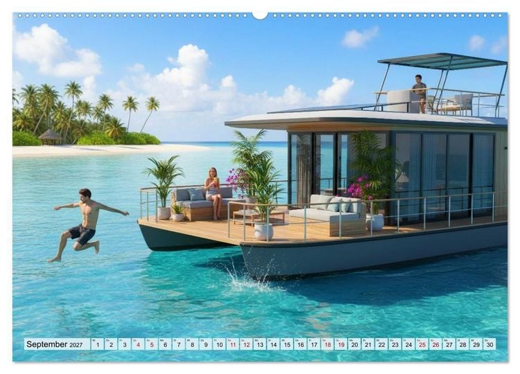 Produktbild: Sanft treibende Urlaubstr&auml;ume (Wandkalender 2027 DIN A2 quer), CALVENDO Monatskalender