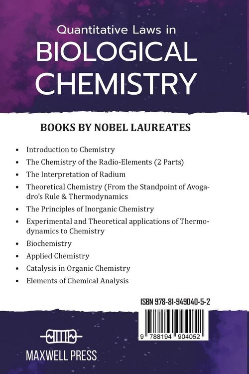 Produktbild: Quantitative Laws in Biological Chemistry