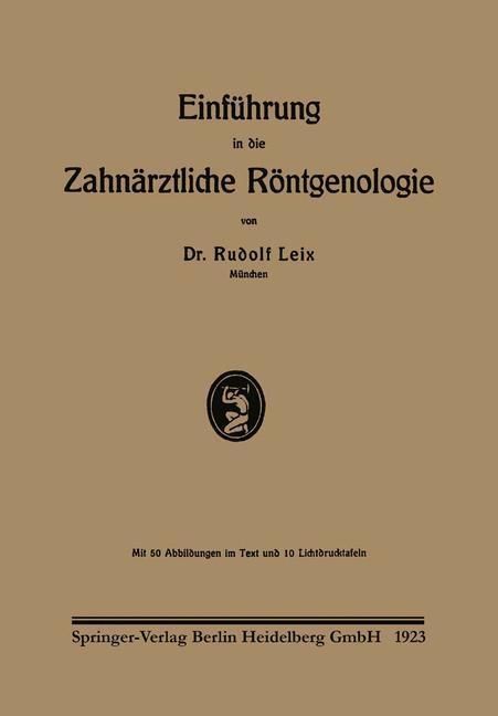 Produktbild: Einf&uuml;hrung in die Zahn&auml;rztliche R&ouml;ntgenologie