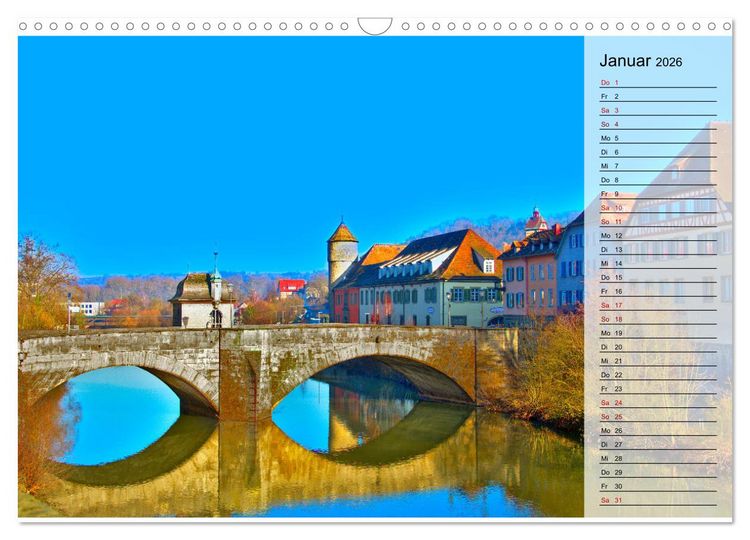 Produktbild: Hohenlohe - Natur und Altstadt (Wandkalender 2026 DIN A3 quer), CALVENDO Monatskalender