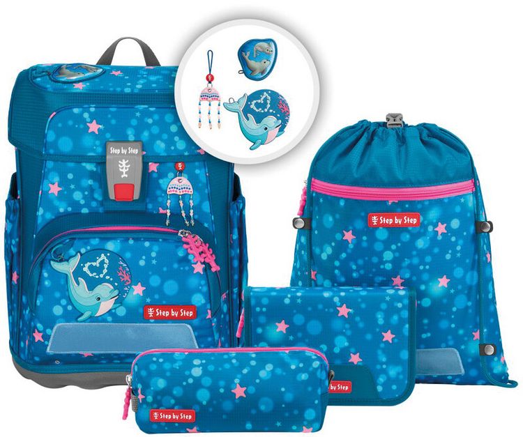Produktbild: STEP BY STEP&reg;&nbsp;Schulrucksack-Set CLOUD 5teilig, Dolphin Azura