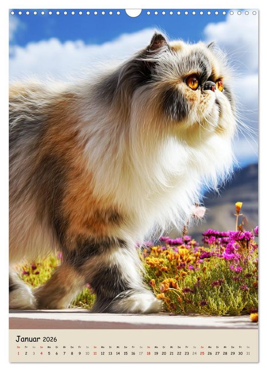 Produktbild: Perserkatzen. Zauberhafte Langhaar-Divas in Szene gesetzt (Wandkalender 2026 DIN A3 hoch), CALVENDO Monatskalender