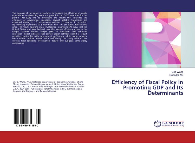 Produktbild: Efficiency of Fiscal Policy in Promoting GDP and Its Determinants