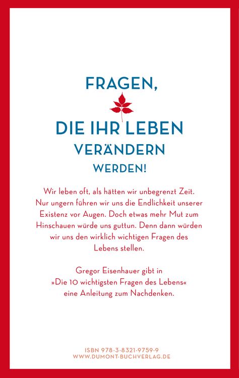 Produktbild: Die zehn wichtigsten Fragen des Lebens in aller K&uuml;rze beantwortet