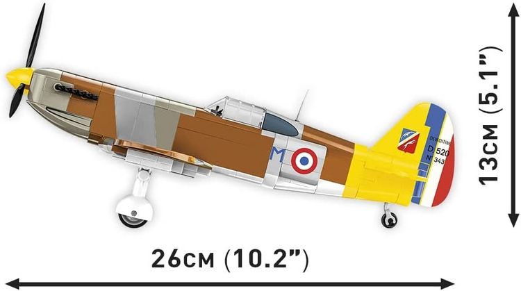 Produktbild: COBI Historical Collection 5734 - Dewoitine D.520, Jagdflugzeug, WWII, Bauset