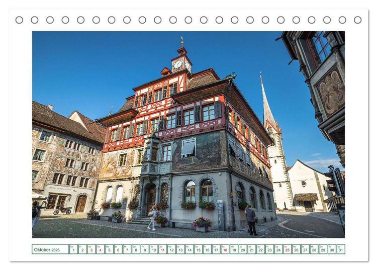 Produktbild: Charmantes Stein am Rhein (Tischkalender 2026 DIN A5 quer), CALVENDO Monatskalender