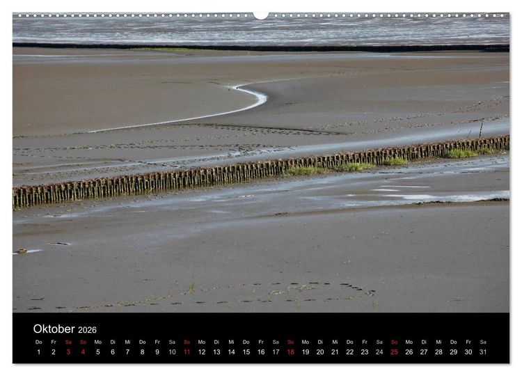 Produktbild: Wattenmeer (Wandkalender 2026 DIN A2 quer), CALVENDO Monatskalender