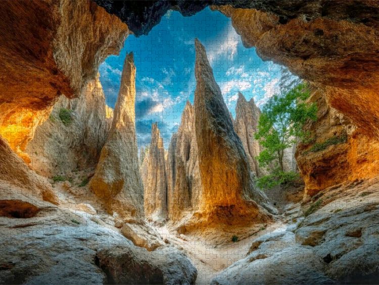 Produktbild: CALVENDO Puzzle Klippen von Omarama auf der S&uuml;dinsel | 1000 Teile Lege-Gr&ouml;&szlig;e 64x48cm Foto-Puzzle f&uuml;r gl&uuml;ckliche Stunden